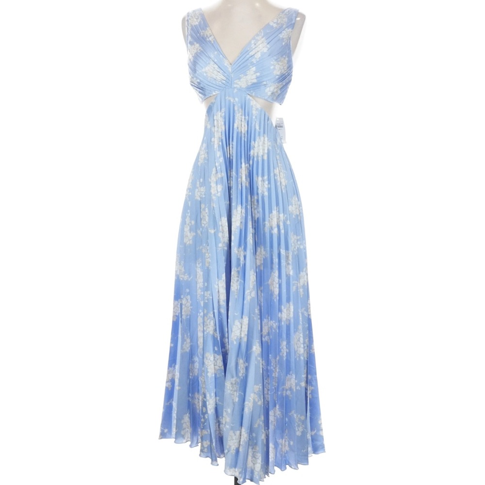 NWT Abercrombie & Fitch Giselle Pleated Cutout Maxi Dress